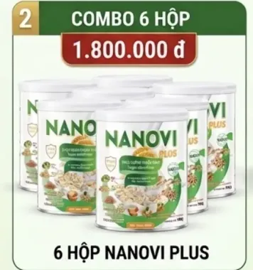 Combo Mua 3 Hộp Thực Dưỡng Thuần Chay Nanovi Plus 900g. Tặng 1 hộp cùng loại